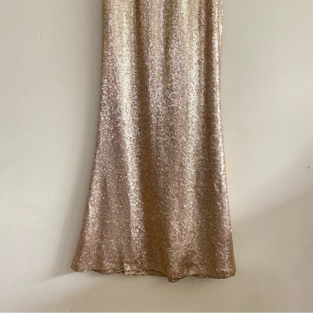 Lulus Slink and Wink Matte Rose Gold Sequin Maxi Dress - S - Picture 10 of 16